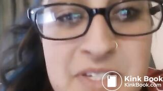 Woman shows her poops in the toilet