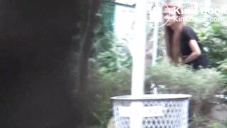 outdoors shitting unusual cleaning 010 - japan girl soft shit in bushes