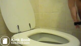 girl climbed on the toilet and diarrhea