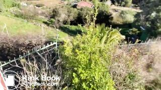 Woman Crazy Shit on Rooftop-Railing