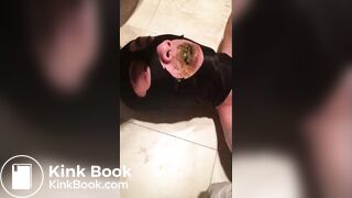 Chinese femdom human toilet scat swollow