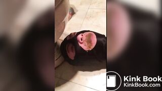 Chinese femdom human toilet scat swollow