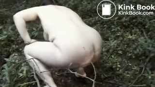 BBW Shits Outside In Forest