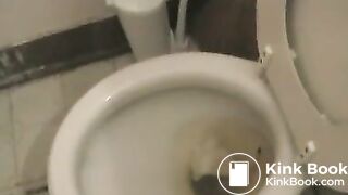 Cute Amber Pee's, Farts and Poops Over The Toilet