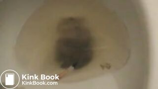 Cute Amber Pee's, Farts and Poops Over The Toilet