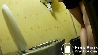 Voyeur Of A Slim Girl Having A Poo Over A Toilet