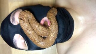 Long smelly turd on his face.