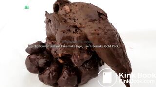 beautiful and sexy blonde with a mask craps and pees - video 3