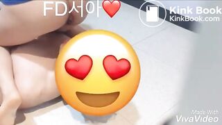 Pretty korean queen girl pooping and pissing on her slave