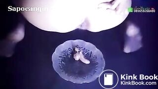 Indonesian girl self tudung pooping and masturbasi
