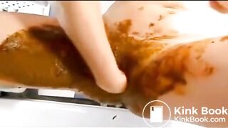 Heavy scat masturbation