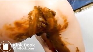Heavy scat masturbation