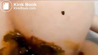 Heavy scat masturbation