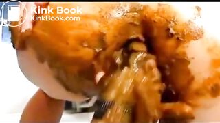 Heavy scat masturbation