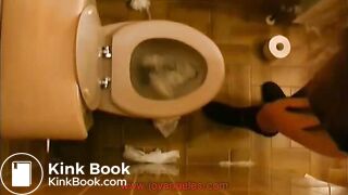 Sexy teen toilet farting and pooping blast