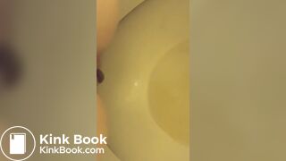 nice girl poo in toilet