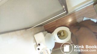 Ebony Sprays Toilet