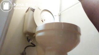 Ebony Sprays Toilet