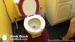 girl on toilet pooping