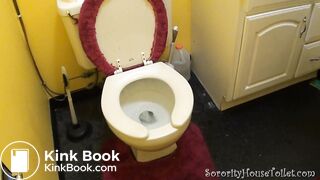 girl on toilet pooping