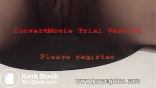 Girl releasing a huge dump