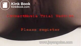 Girl releasing a huge dump