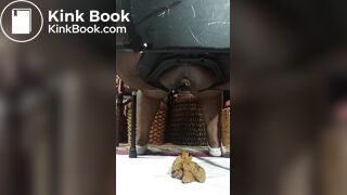 Black fat girl shitting.