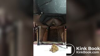 Black fat girl shitting.