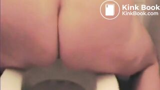 Blonde Wife Taking A Shit