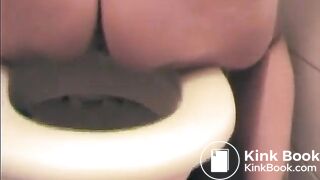 Blonde Wife Taking A Shit