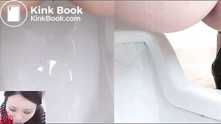 JP girls pooping on toilet