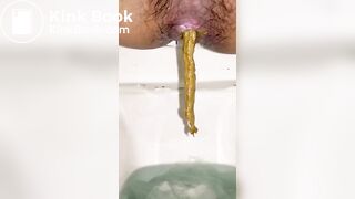 Soft Long Poops in the Toilet
