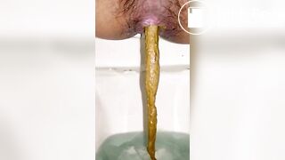 Soft Long Poops in the Toilet