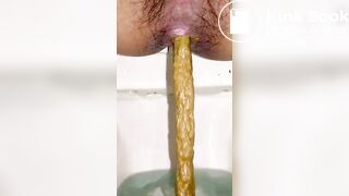 Soft Long Poops in the Toilet