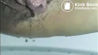 Canadian girlfriend pooping on toilet 3