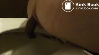 clogged toilet big poop