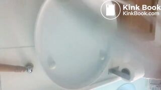 Close up of a toilet poop