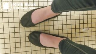Young girl pooping at her school