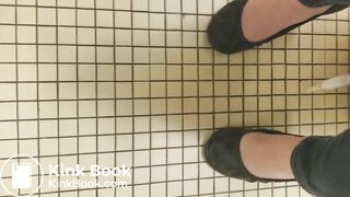 Young girl pooping at her school