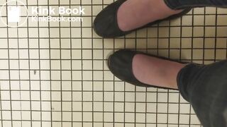 Young girl pooping at her school