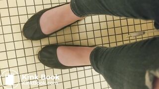 Young girl pooping at her school