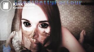 Hot redhead demon girl gives awsome shitty blowjob to her boyfriend