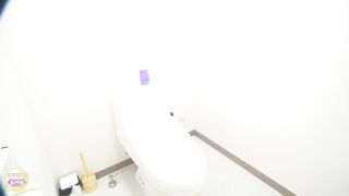 2 Japanese shitting in toilet