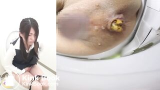 2 Japanese shitting in toilet