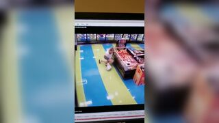 Woman Blasts Desperate Shit on Grocery Store Floor