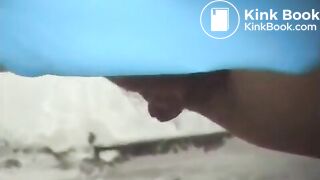 toilet shitting unusual cleaning 041 (pee n shit n cleans with newspaper)