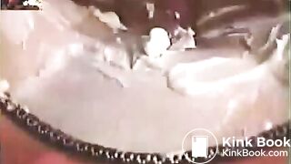 She shits out anal dildo then stuffs her pussy