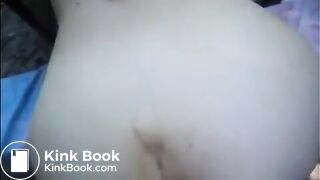 slut licks shit of his cock