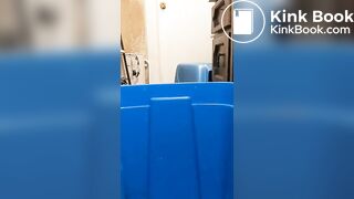 Ebony shitting in tub