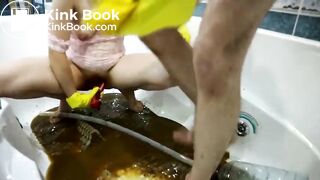 Couple fecal bath Part 2 of 3